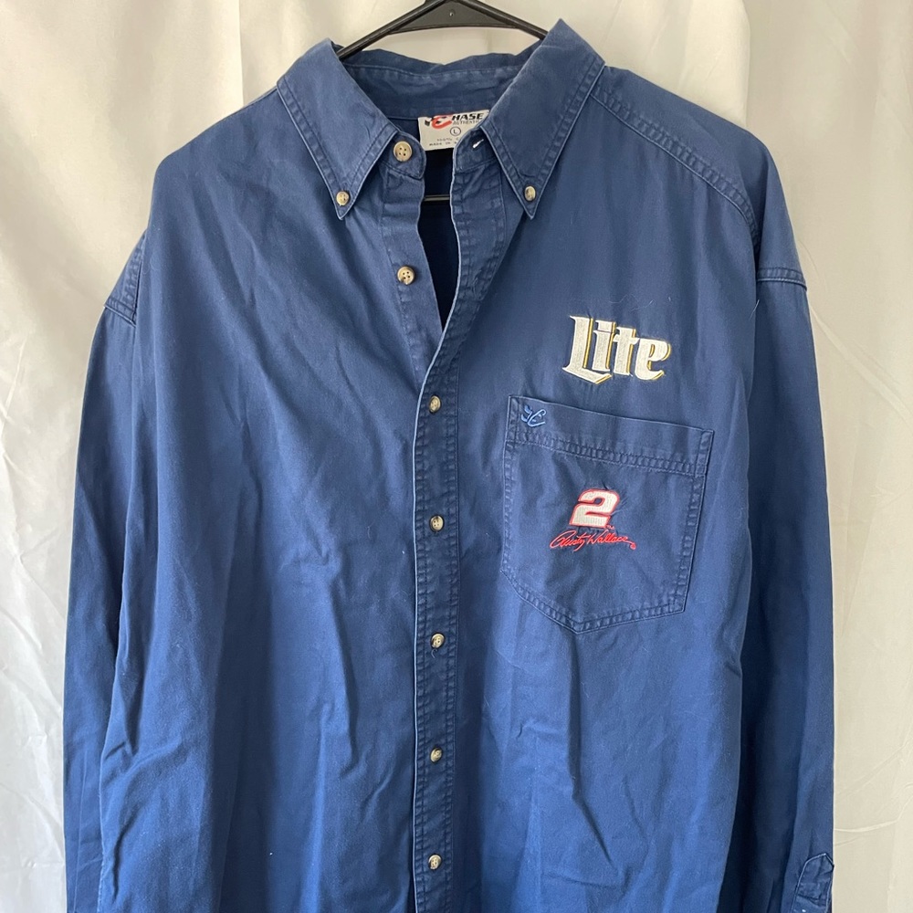Dusty Wallace NASCAR button up
